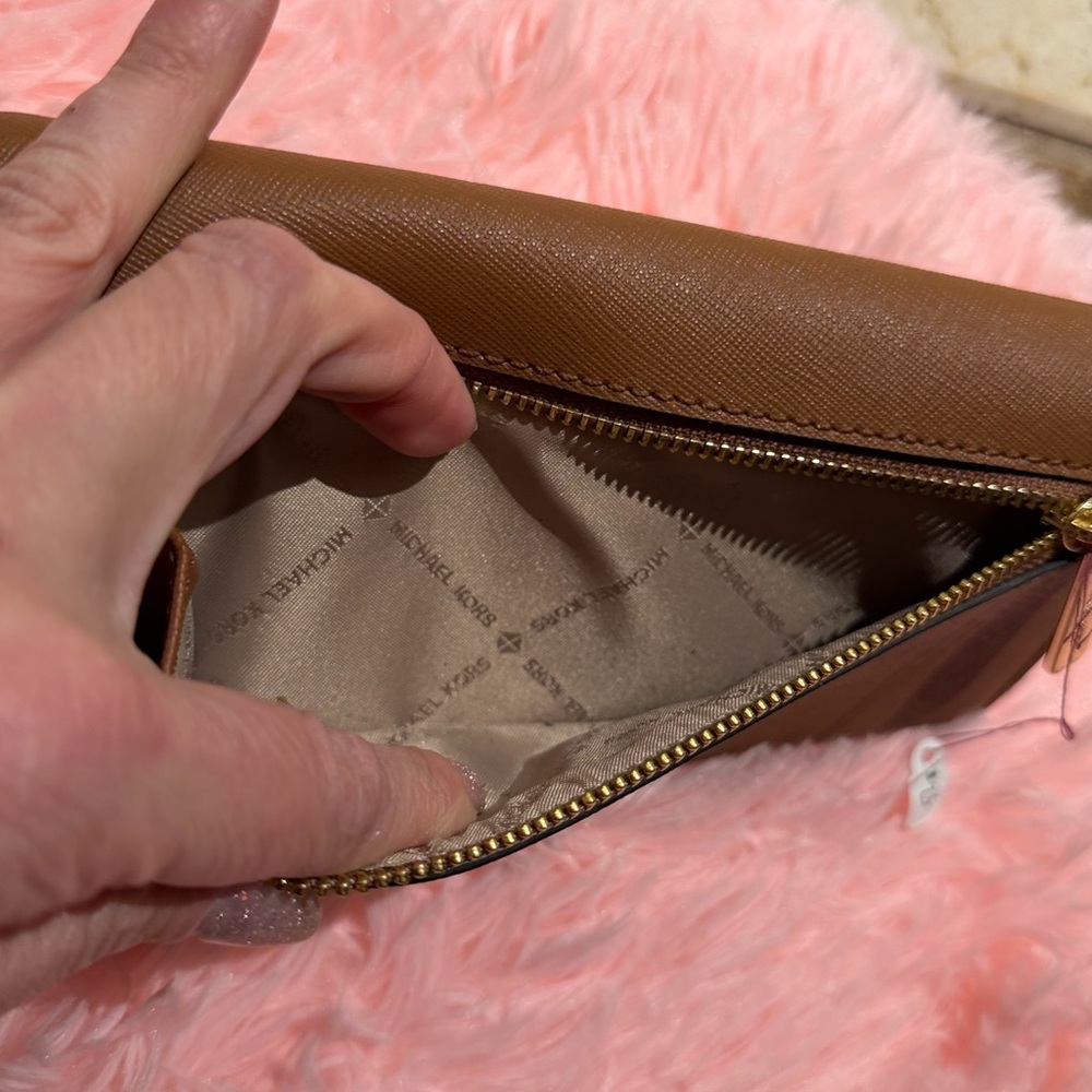 ❌SOLD❌Michael Kors Jet Set Travel Large Trifold Wallet Luggage Brown - Picture 14 of 16